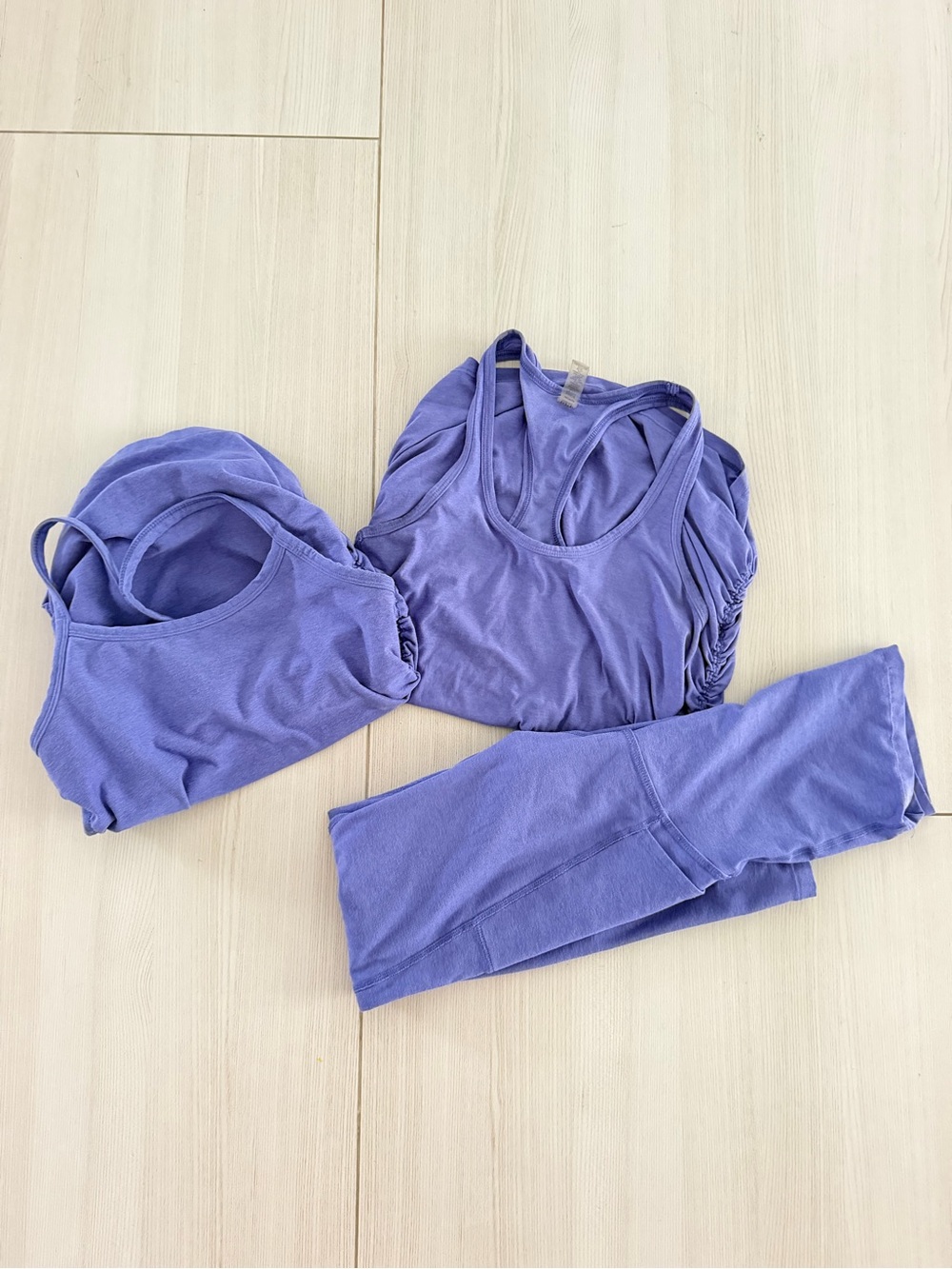 Beyond the Bump Maternity Purple Active Tank & Legging Set XS